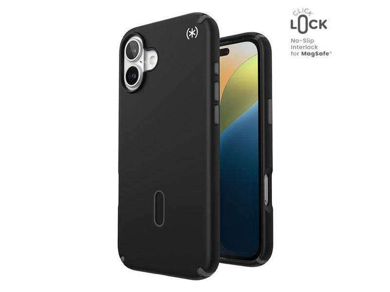 Speck Presidio2 Pro ClickLock & MagSafe - iPhone 16 Plus Case - Black / Slate Gray / White
