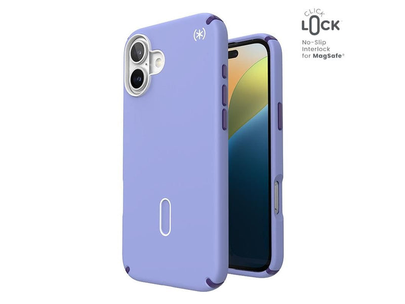 Speck Presidio2 Pro ClickLock & MagSafe - iPhone 16 Plus Case - Future Lavender / Cassis Purple / White