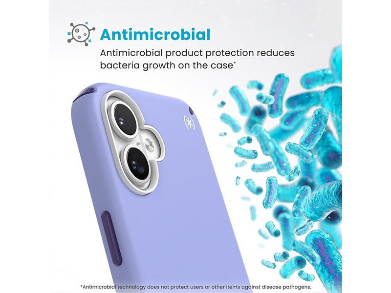 Speck Presidio2 Pro ClickLock & MagSafe - iPhone 16 Plus Case - Future Lavender / Cassis Purple / White