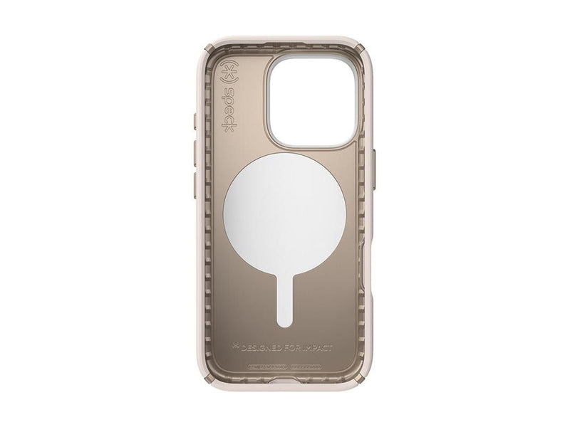Speck Presidio2 Pro ClickLock & MagSafe - iPhone 16 Pro Case - Bleached Bone / Heirloom Gold / Hazel Brown