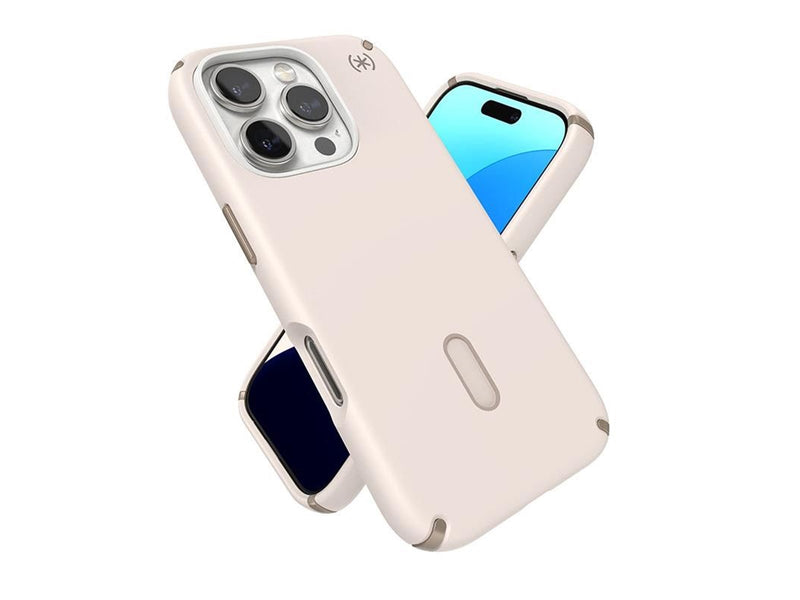 Speck Presidio2 Pro ClickLock & MagSafe - iPhone 16 Pro Case - Bleached Bone / Heirloom Gold / Hazel Brown