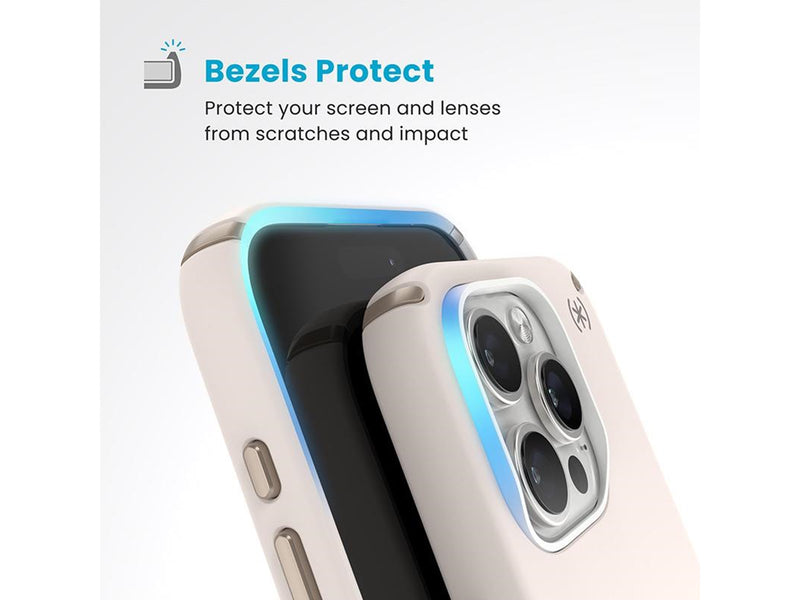 Speck Presidio2 Pro ClickLock & MagSafe - iPhone 16 Pro Case - Bleached Bone / Heirloom Gold / Hazel Brown