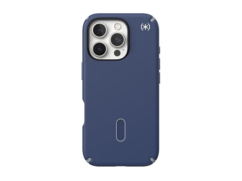 Speck Presidio2 Pro ClickLock & MagSafe - iPhone 16 Pro Case - Coastal Blue / Dust Gray / White