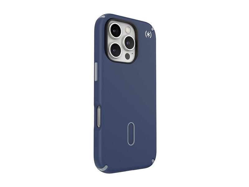 Speck Presidio2 Pro ClickLock & MagSafe - iPhone 16 Pro Case - Coastal Blue / Dust Gray / White