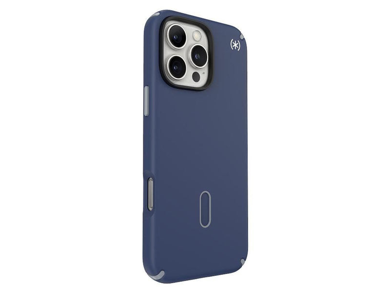 Speck Presidio2 Pro ClickLock & MagSafe - iPhone 16 Pro Max Case - Coastal Blue / Dust Gray / White