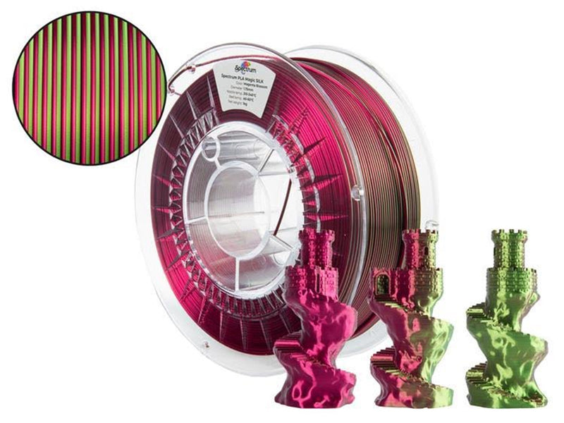 Spectrum 3D Filament / PLA Magic SILK / Magenta Blossom / ⌀ 1.75 mm / 1 kg