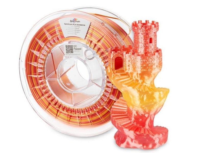 Spectrum 3D Filament / PLA SILK Rainbow / Fire Red / ⌀ 1.75 mm / 1 kg