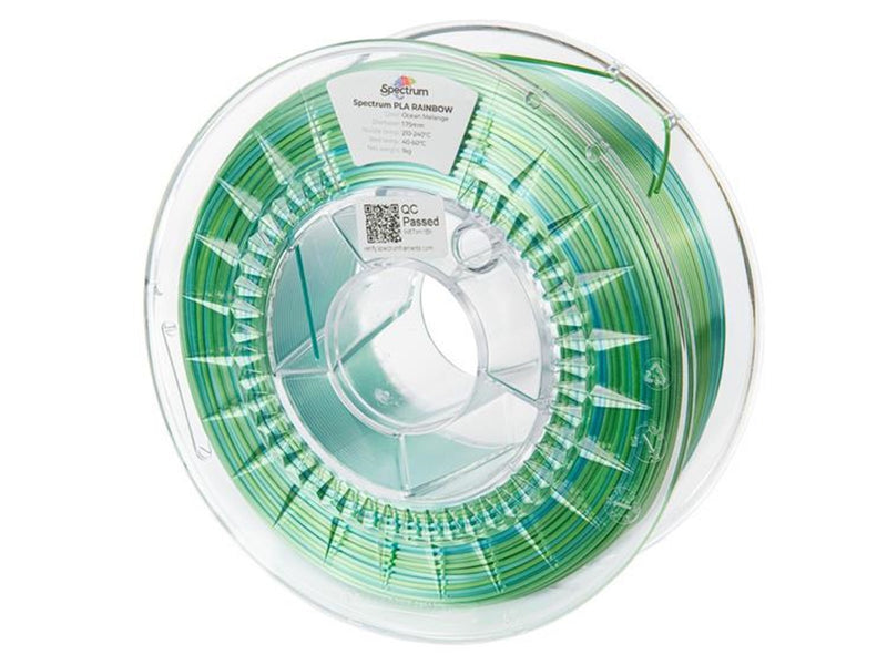 Spectrum 3D Filament / PLA SILK Rainbow / Ocean Melange / ⌀ 1.75 mm / 1 kg
