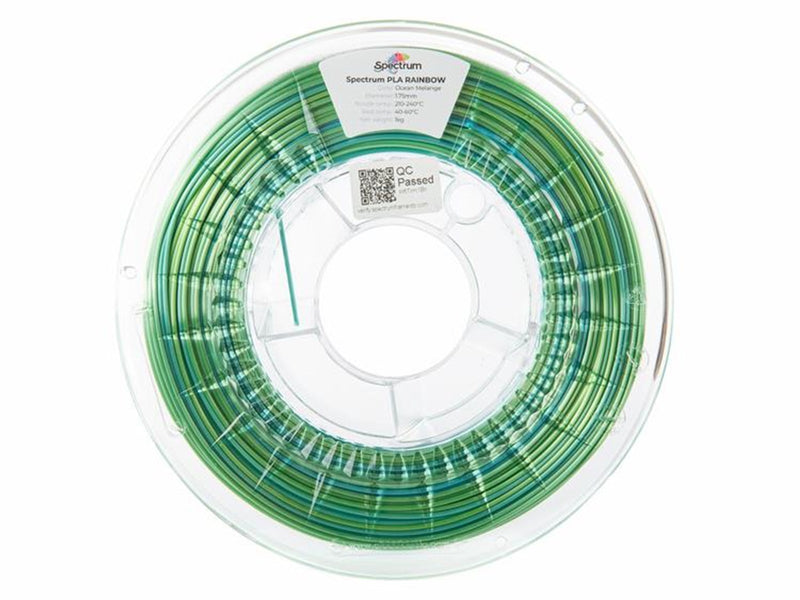 Spectrum 3D Filament / PLA SILK Rainbow / Ocean Melange / ⌀ 1.75 mm / 1 kg