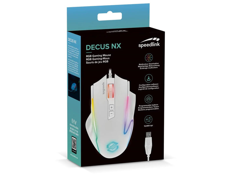 Speed-Link DECUS NX RGB - Gaming Maus (Weiß)