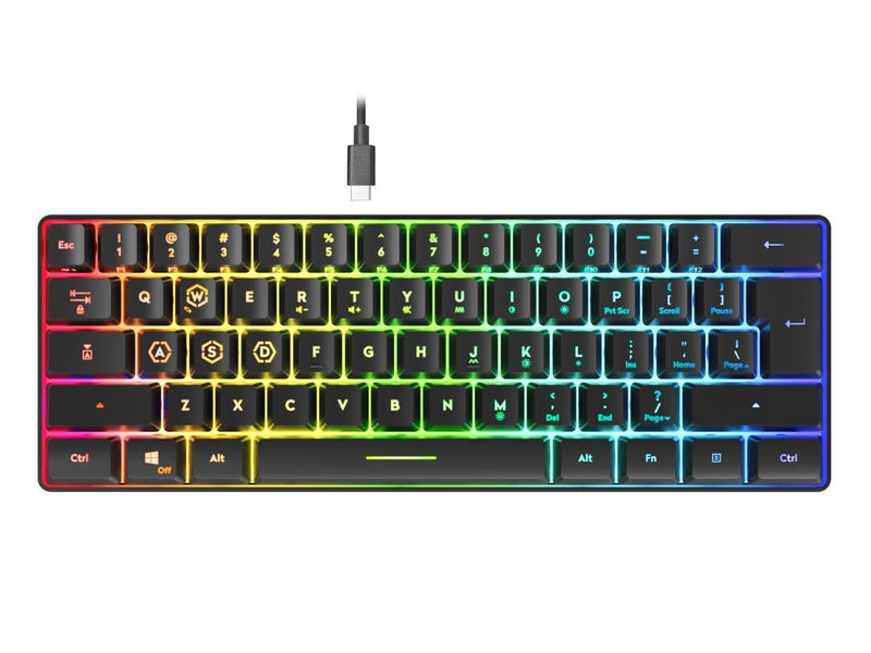 Speed-Link LETOS RGB 60% Gaming Keyboard - Black - US Layout