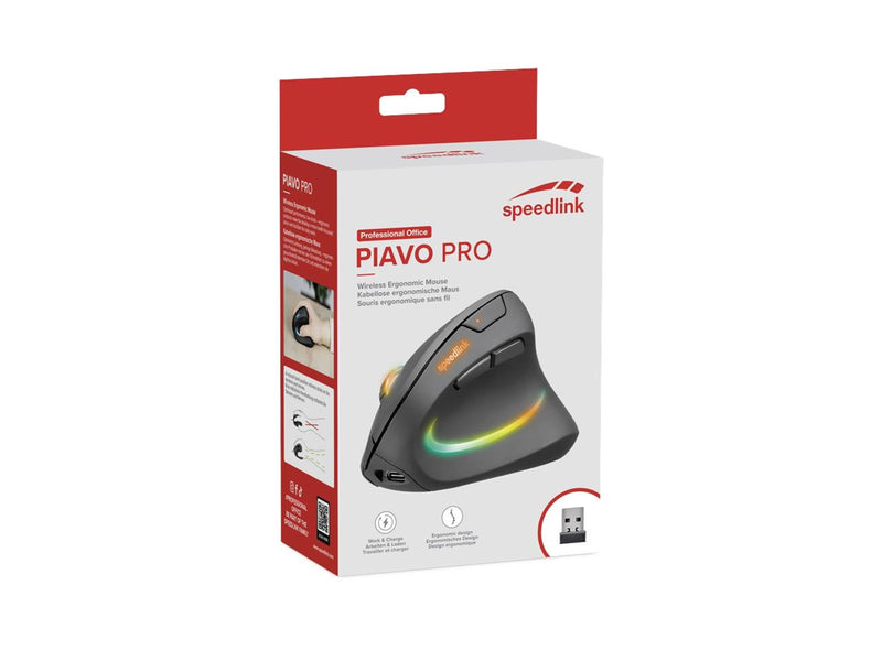 Speed-Link PIAVO PRO - Ergonomische Maus (Schwarz)