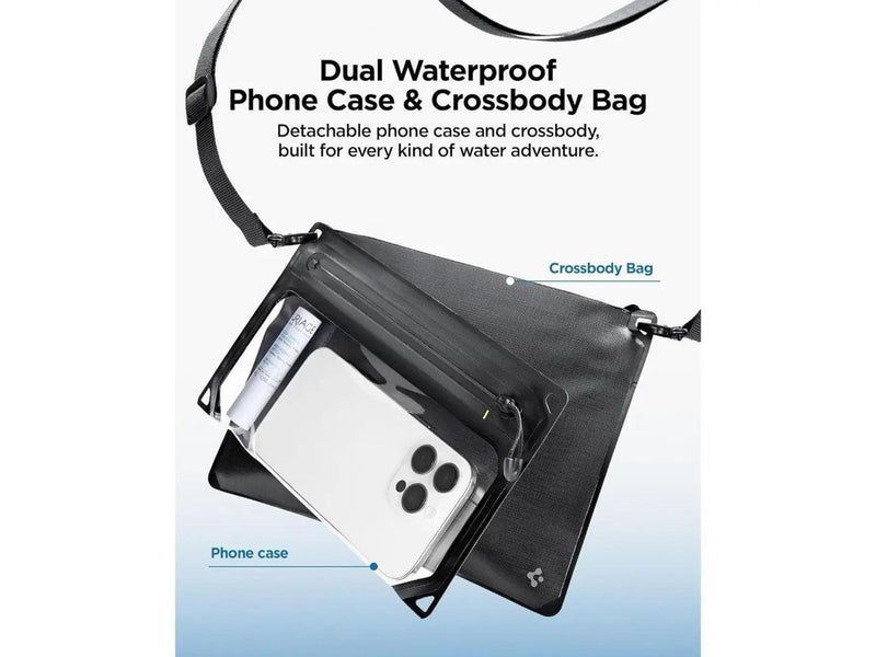 Spigen Aqua Shield WaterProof Case A640 (Dual - Crossbag) 1 Pack - black