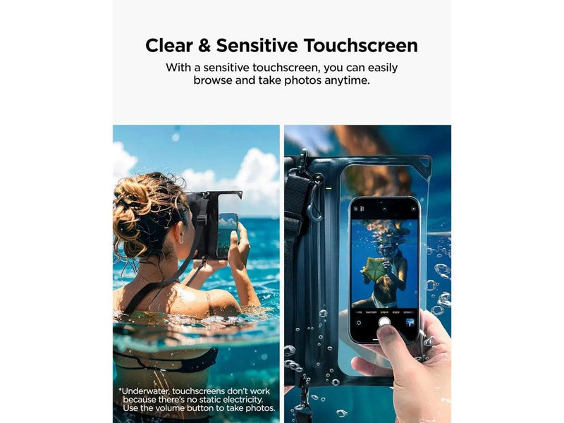 Spigen Aqua Shield WaterProof Case A640 (Dual - Crossbag) 1 Pack - black