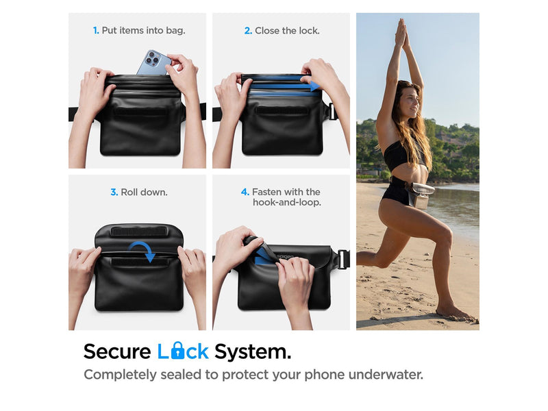 Spigen Aqua Shield WaterProof Waist Bag A620 1 Pack - black