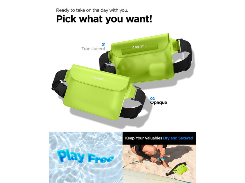 Spigen Aqua Shield WaterProof Waist Bag A620 2 Pack - cactus gren