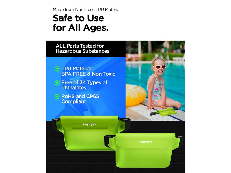 Spigen Aqua Shield WaterProof Waist Bag A620 2 Pack - cactus gren