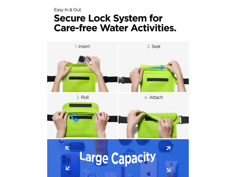 Spigen Aqua Shield WaterProof Waist Bag A620 2 Pack - cactus gren