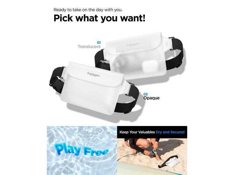 Spigen Aqua Shield WaterProof Waist Bag A620 2 Pack - snow white