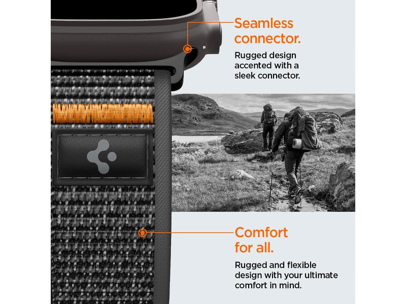 Spigen Athlex Air 2 Active Band - black orange - Apple Watch 49mm/46mm/45mm/44mm