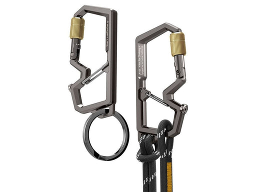 Spigen Carabiner With Key Ring 2nd Gen 1 Pack - gunmetal
