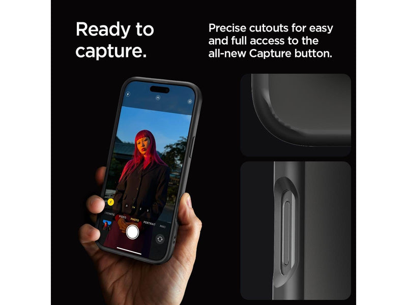 Spigen Crystal Hybrid - Matte Black - iPhone 16 Pro Max