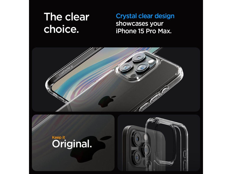 Spigen Crystal Hybrid - crystal clear - iPhone 15 Pro Max