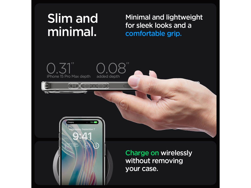 Spigen Crystal Hybrid - crystal clear - iPhone 15 Pro Max
