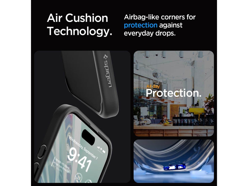 Spigen Crystal Hybrid - matte black - iPhone 15 Pro Max