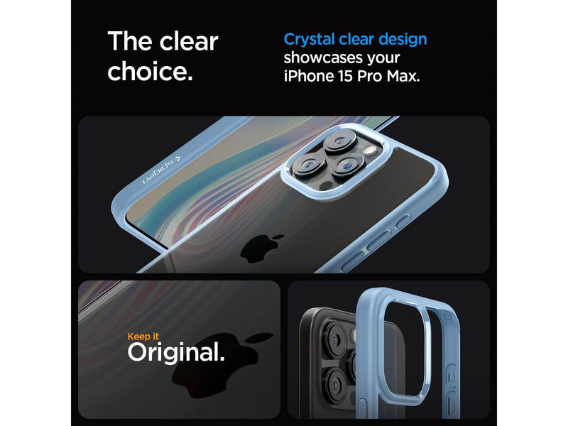Spigen Crystal Hybrid - sierra blue - iPhone 15 Pro Max