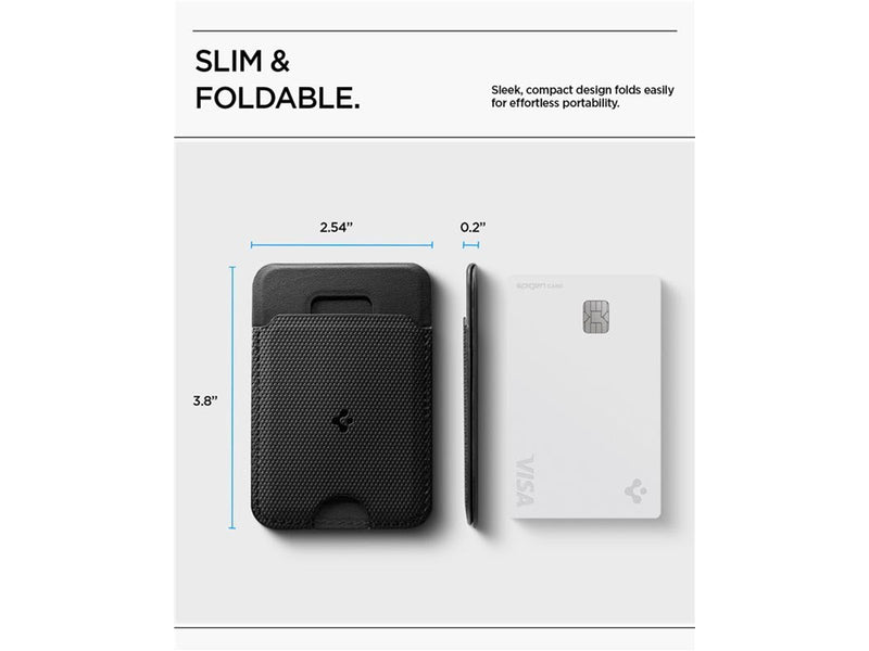 Spigen Slim Fold Stand MagSafe Wallet 1 Card - black