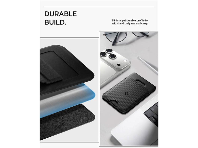Spigen Slim Fold Stand MagSafe Wallet 1 Card - black