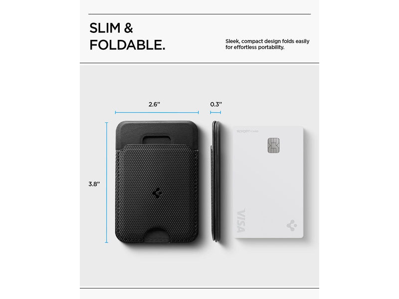 Spigen Slim Fold Tripod MagSafe Wallet 1 Card - black