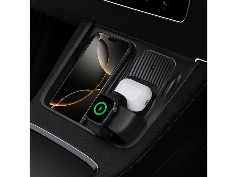 Spigen Tesla 3 in 1 Wireless Charging Hub Mount - black - Tesla Model Y/3