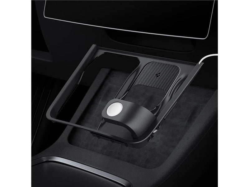 Spigen Tesla 3 in 1 Wireless Charging Hub Mount - black - Tesla Model Y/3