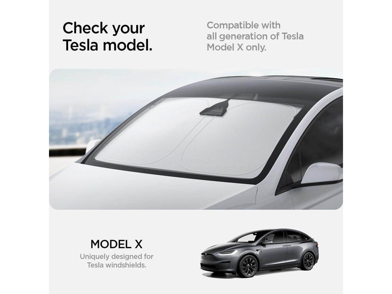 Spigen Tesla Car Front Windshield Sunshade - black - Tesla Model X