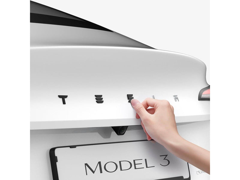 Spigen Tesla Rear Emblem Logo Full Cover - black - Tesla Model 3 2024