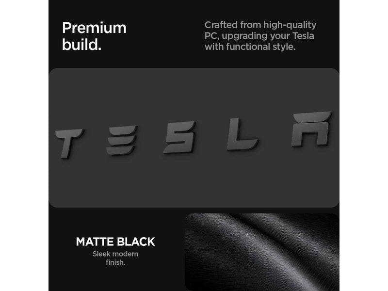Spigen Tesla Rear Emblem Logo Full Cover - black - Tesla Model 3 2024