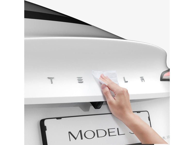 Spigen Tesla Rear Emblem Logo Full Cover - black - Tesla Model 3 2024