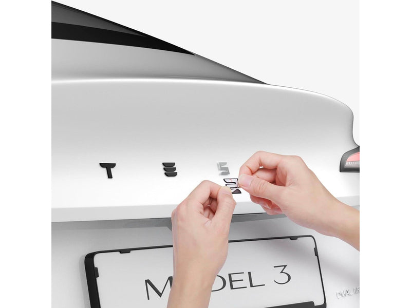 Spigen Tesla Rear Emblem Logo Full Cover - black - Tesla Model 3 2024