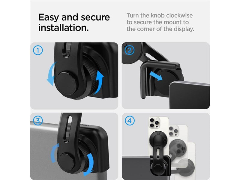 Spigen Tesla TapLock MagSafe Car Mount Holder - black - Screen