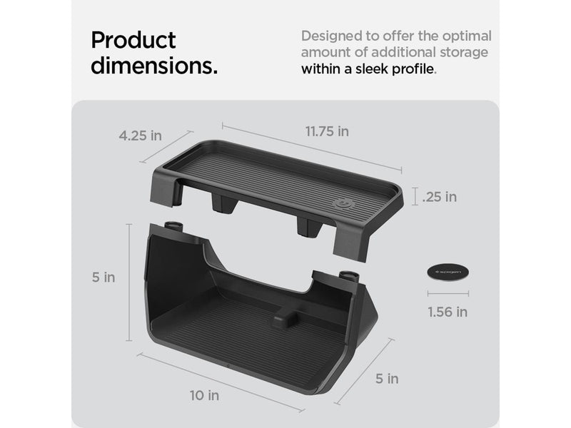 Spigen Tesla Under Screen Storage Organizer - black - Tesla Model Y/3