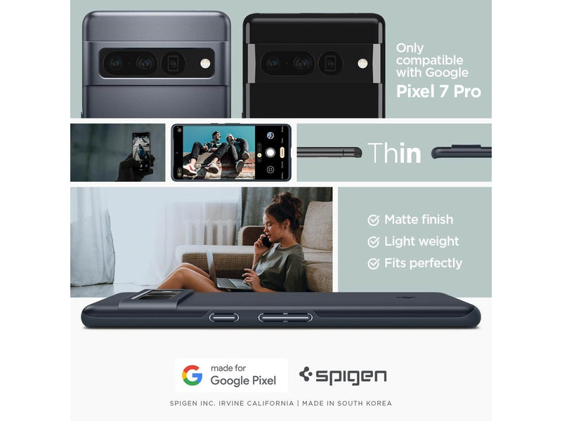 Spigen Thin Fit - metal slate - Google Pixel 7 Pro