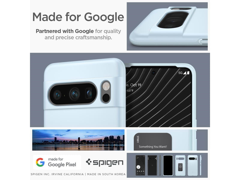 Spigen Thin Fit - mute blue - Google Pixel 8 Pro