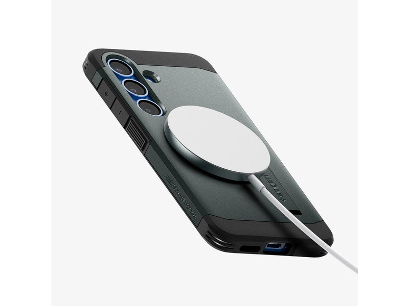 Spigen Tough Armor MagSafe - abyss green - Samsung Galaxy S25