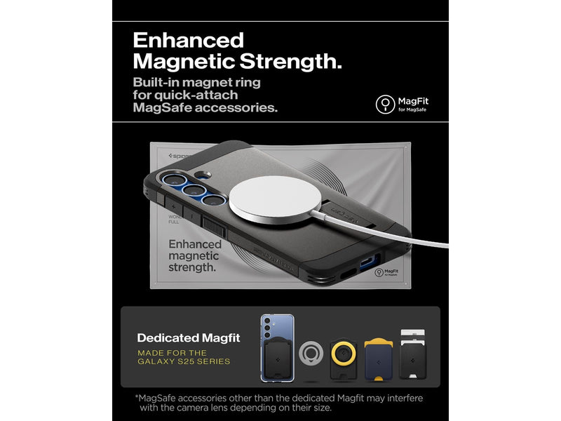 Spigen Tough Armor MagSafe - gunmetal - Samsung Galaxy S25