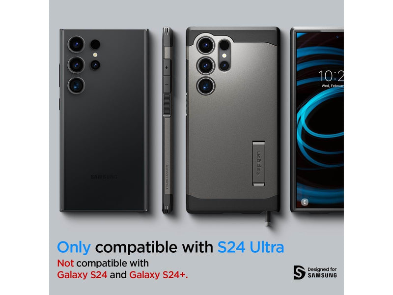 Spigen Tough Armor - gunmetal - Samsung Galaxy S24 Ultra