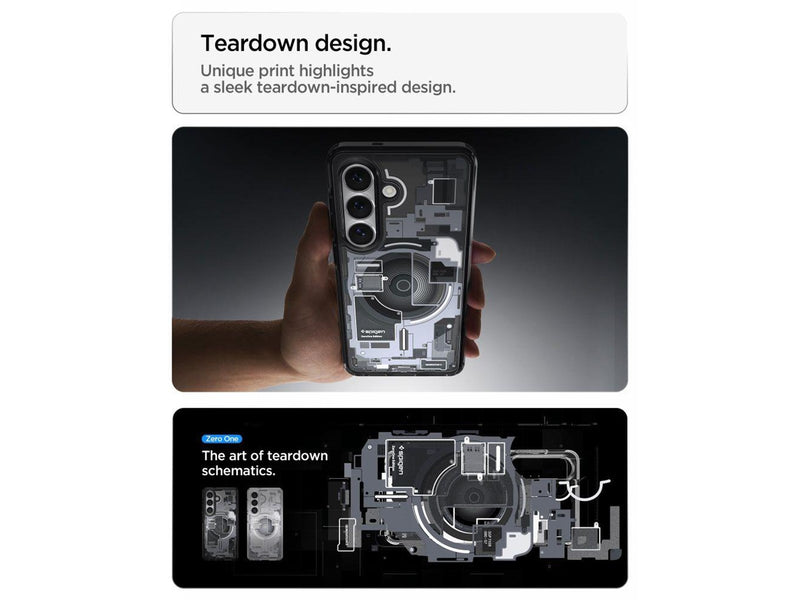 Spigen Ultra Hybrid Mag MagSafe Case for Samsung Galaxy S26 Zero One - Clear Black