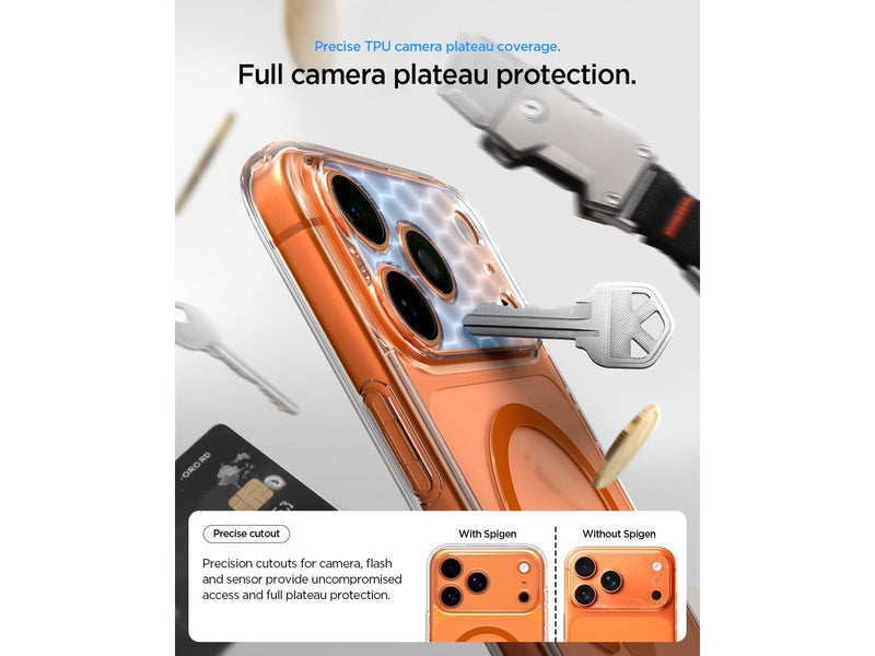 Spigen Ultra Hybrid MagSafe - clear orange - iPhone 17 Pro