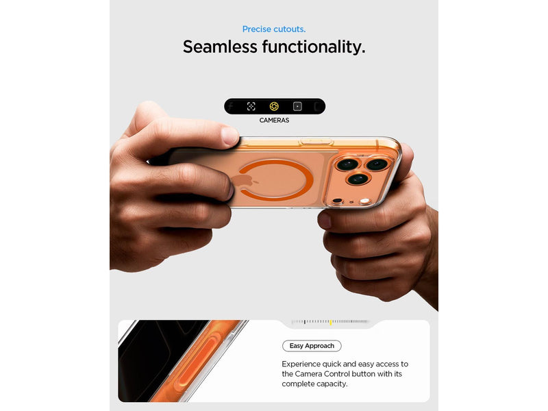 Spigen Ultra Hybrid MagSafe - clear orange - iPhone 17 Pro
